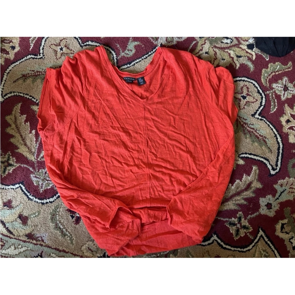 Tahari Blouse 100% Linen 3x